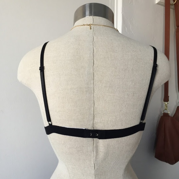 NWT Black Triangle Lace Bralette - Picture 4 of 6